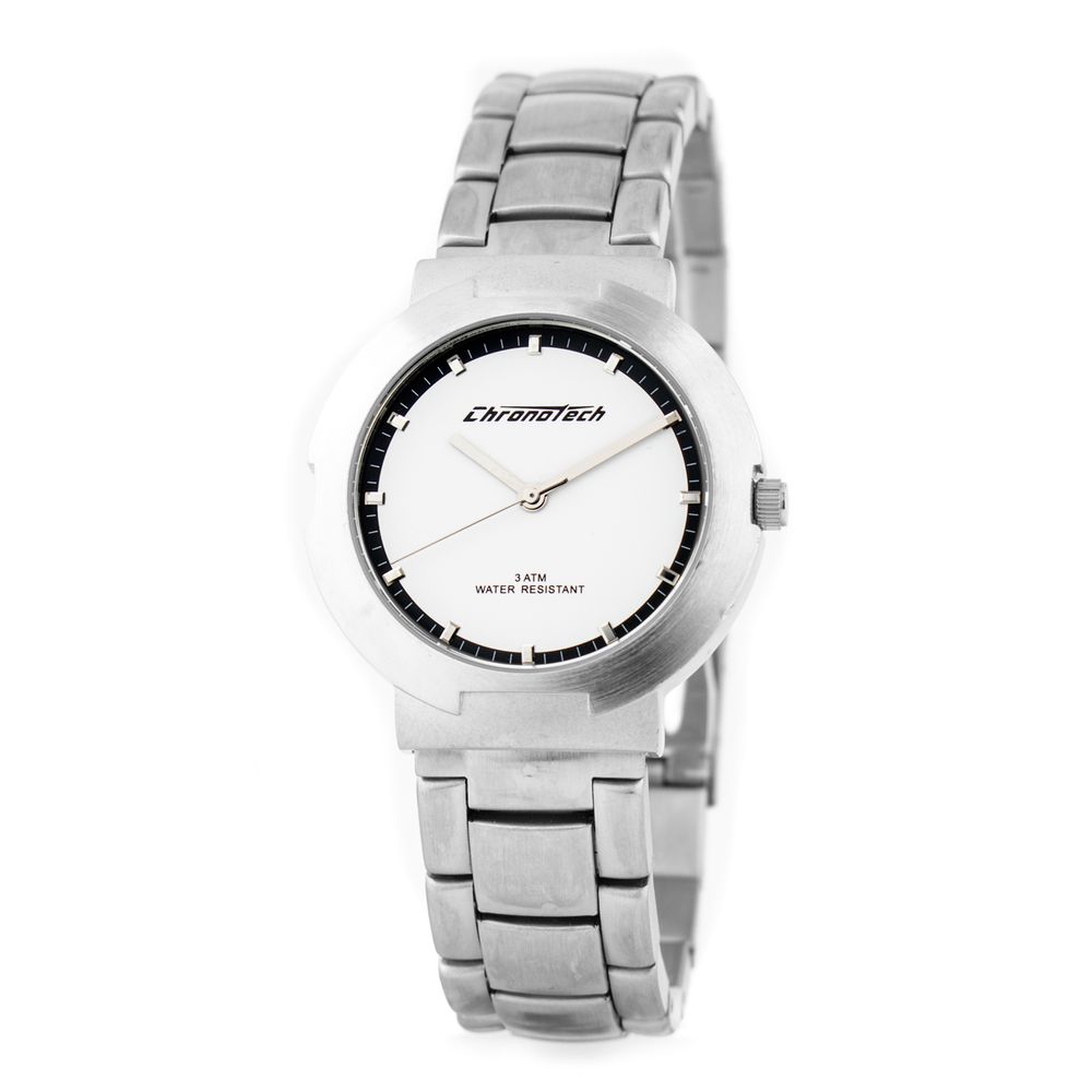 Chronotech Silver Stainless Steel Dress Watch | Regal Royce