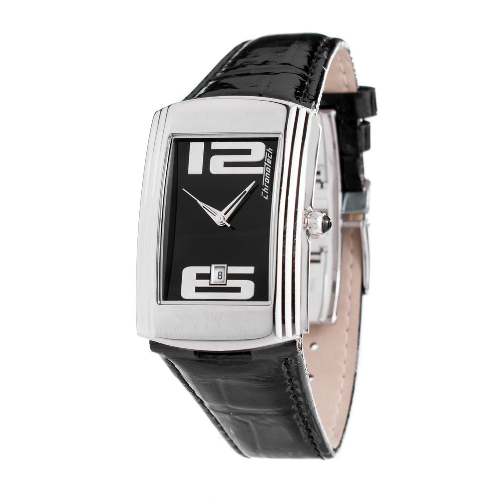 Chronotech Black Leather Dress Watch | Regal Royce