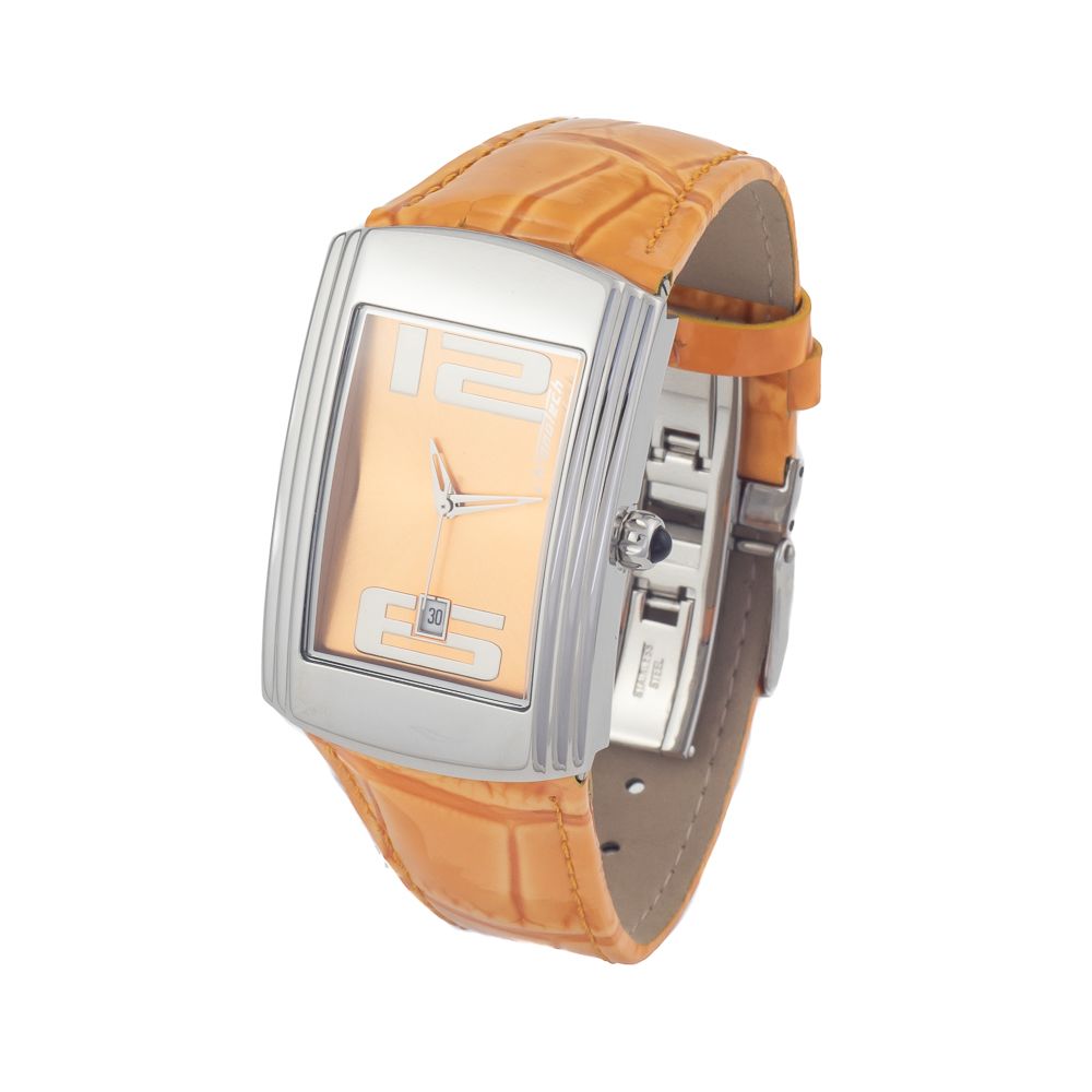 Chronotech Orange Leather Dress Watch | Regal Royce