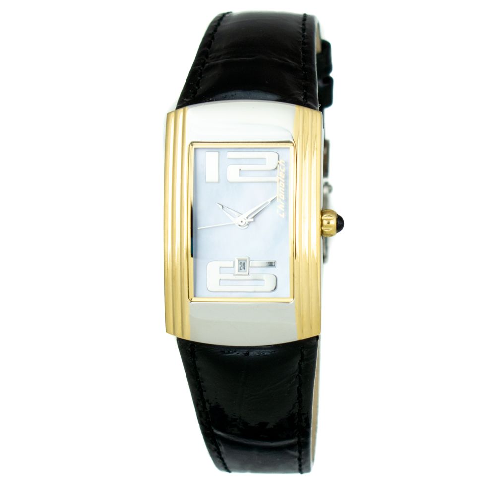 Chronotech Black Leather Dress Watch | Regal Royce