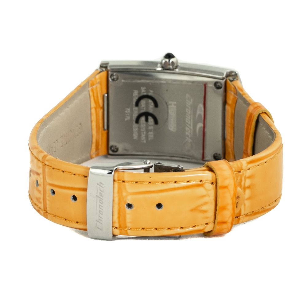 Chronotech Orange Leather Dress Watch | Regal Royce