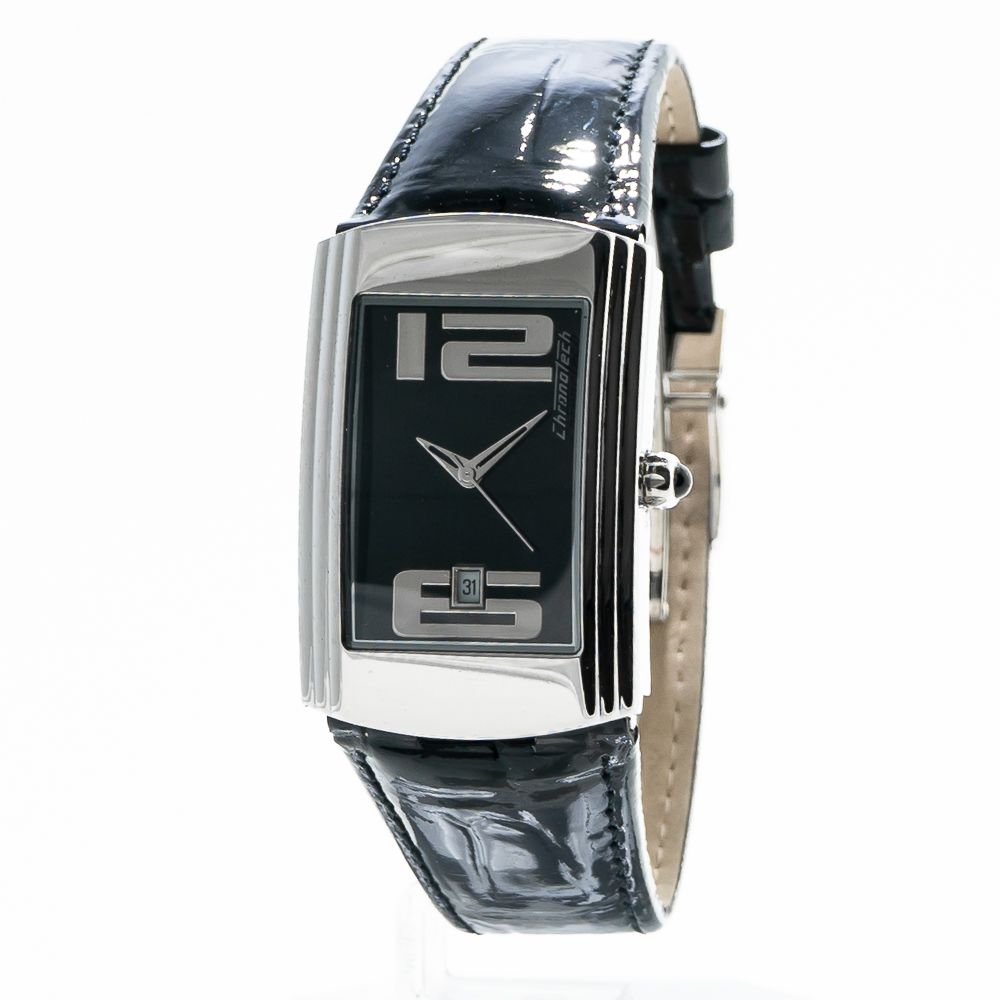 Chronotech Black Leather Dress Watch | Regal Royce