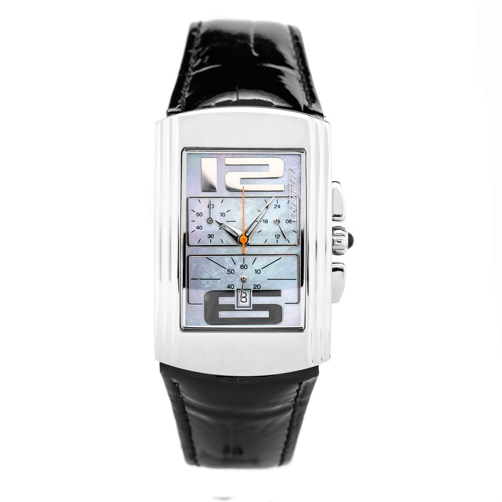 Chronotech Black Leather Dress Watch | Regal Royce
