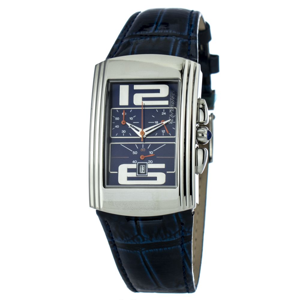 Chronotech Blue Leather Dress Watch | Regal Royce