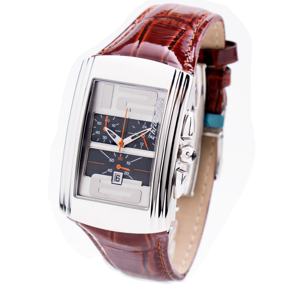 Chronotech Brown Leather Dress Watch | Regal Royce