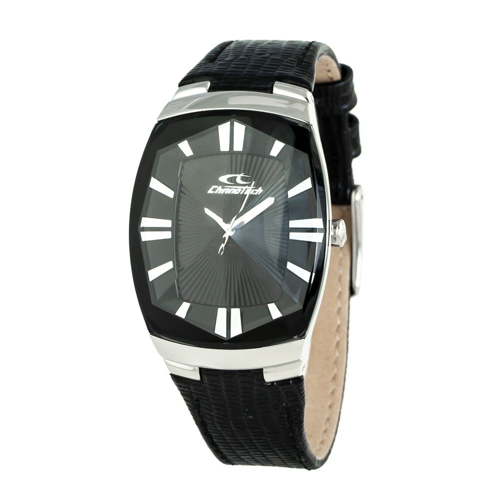 Chronotech Black Leather Dress Watch | Regal Royce