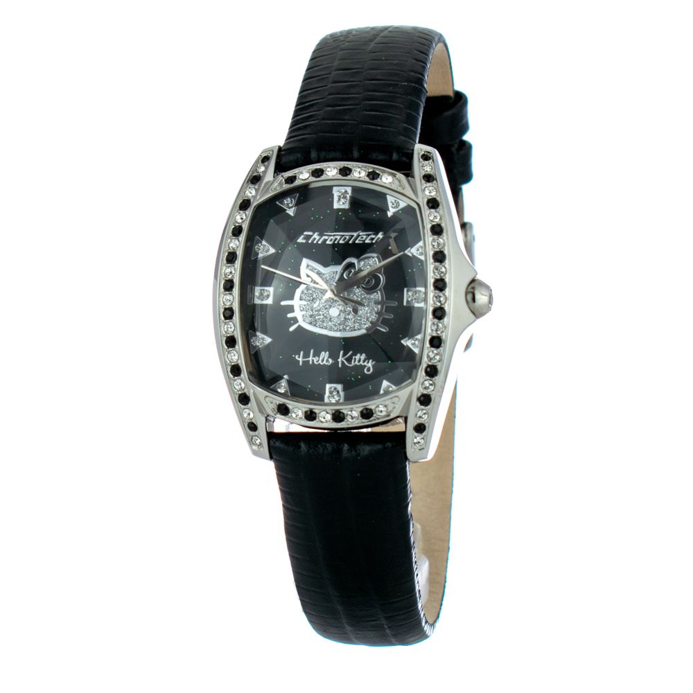Chronotech Black Leather Dress Watch | Regal Royce