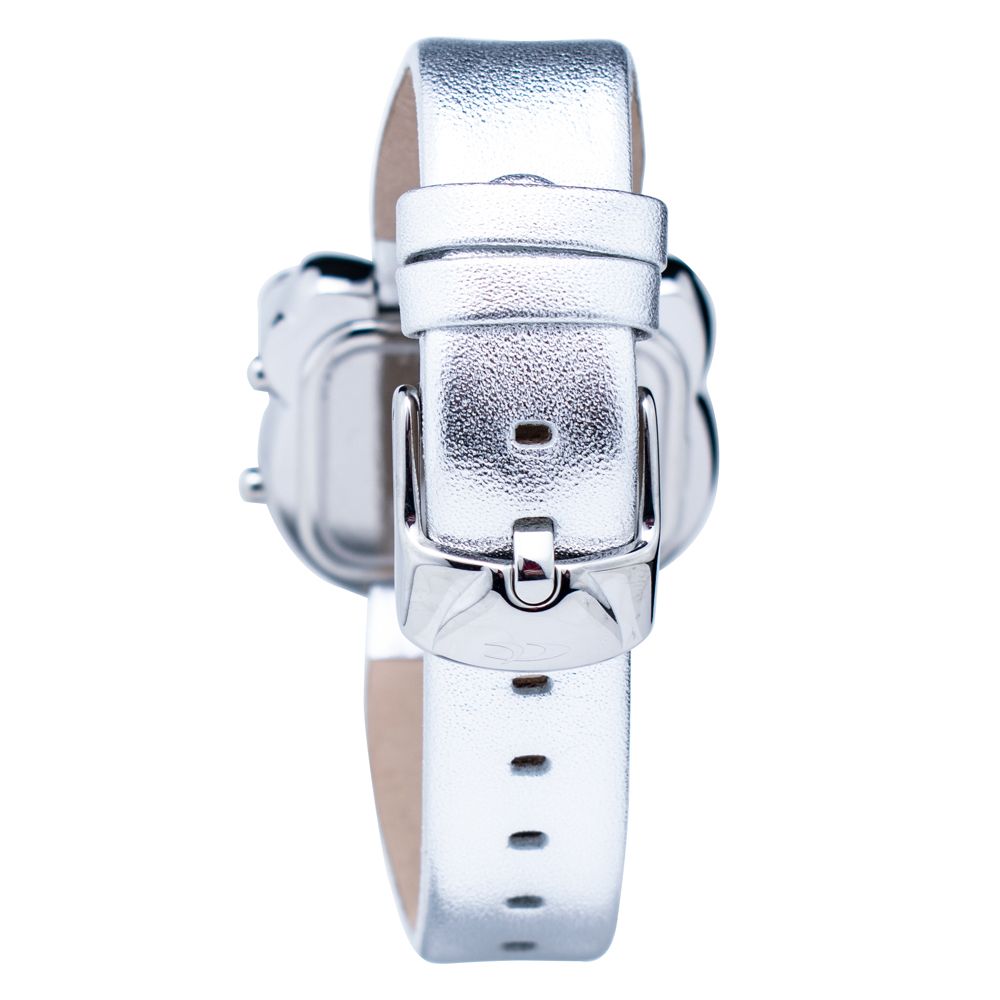 Chronotech Silver Leather Digital Watch | Regal Royce