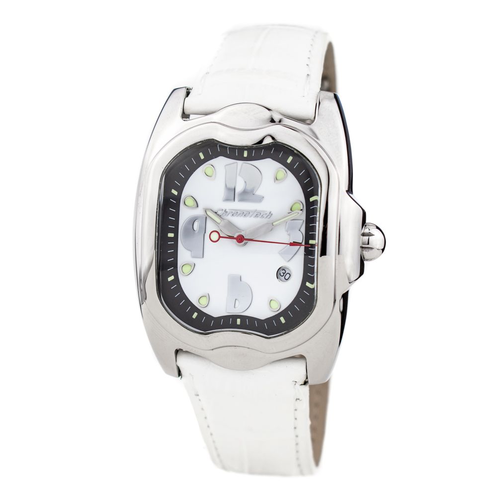 Chronotech White Leather Dress Watch | Regal Royce