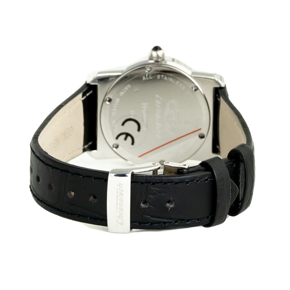 Chronotech Black Leather Dress Watch | Regal Royce