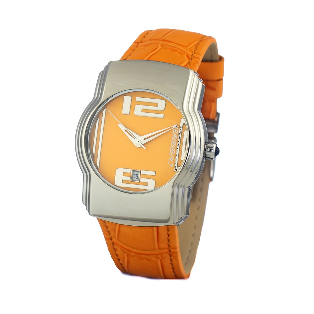 Chronotech Orange Leather Dress Watch | Regal Royce
