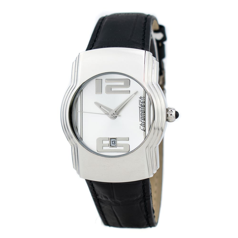 Chronotech Black Leather Dress Watch | Regal Royce