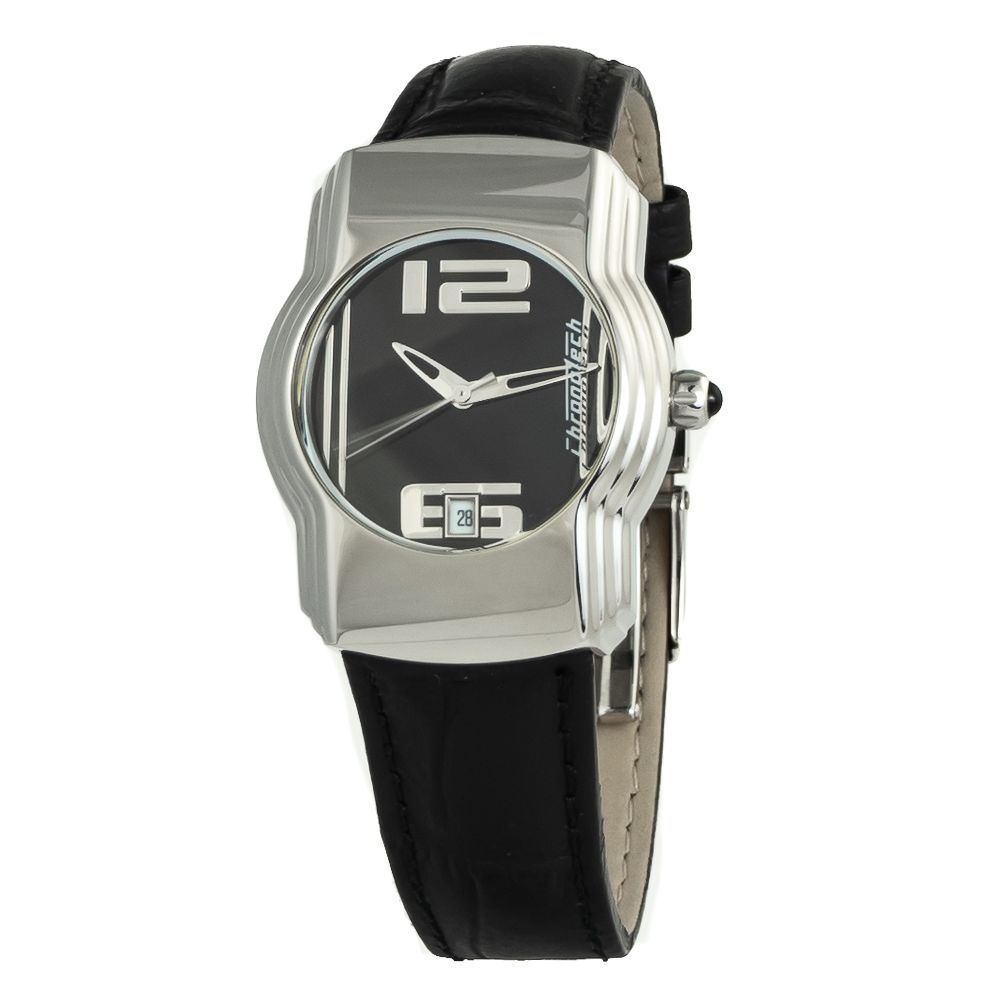Chronotech Black Leather Dress Watch | Regal Royce