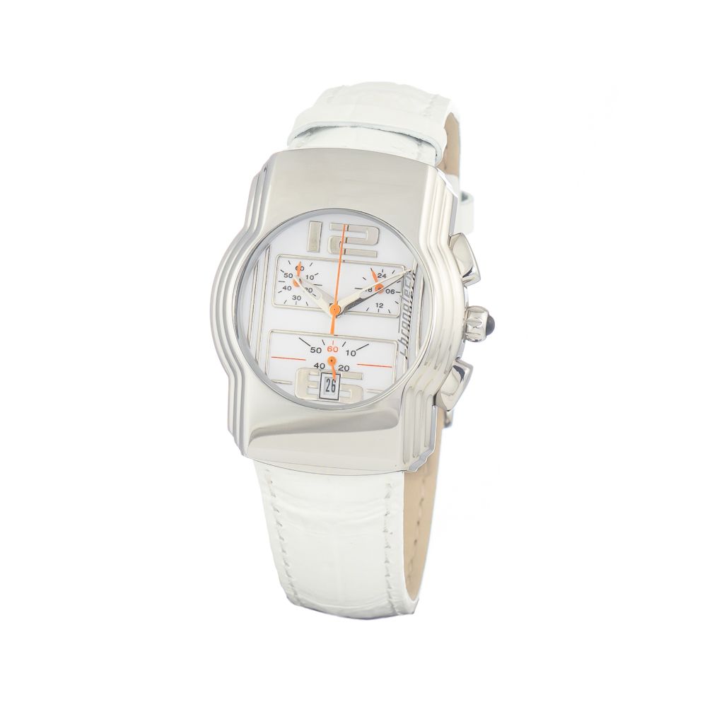 Chronotech White Leather Dress Watch | Regal Royce