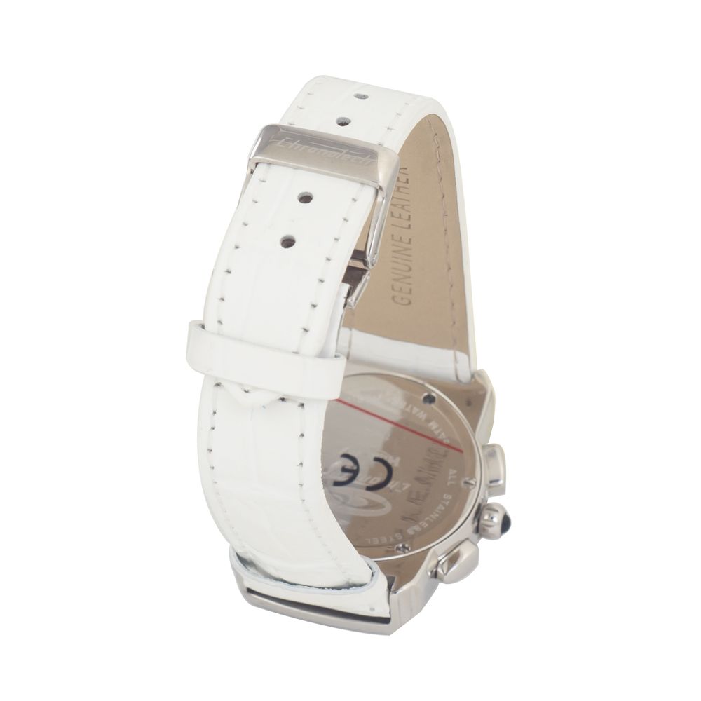 Chronotech White Leather Dress Watch | Regal Royce