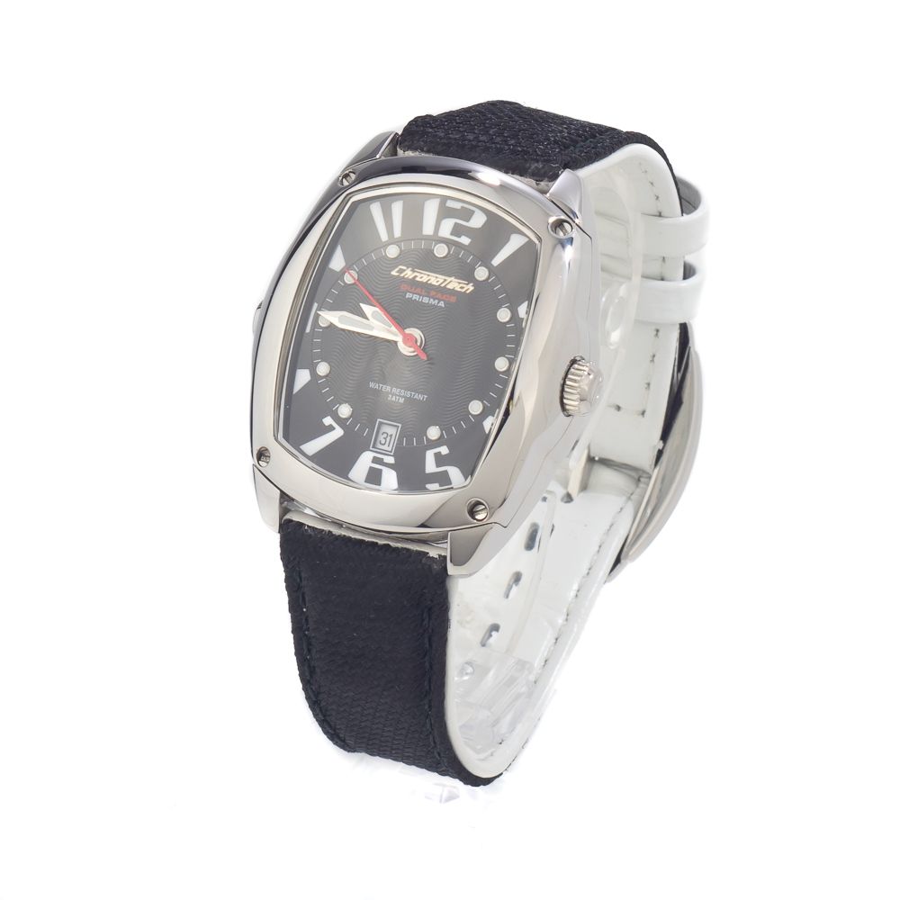 Chronotech Black Leather Dress Watch | Regal Royce