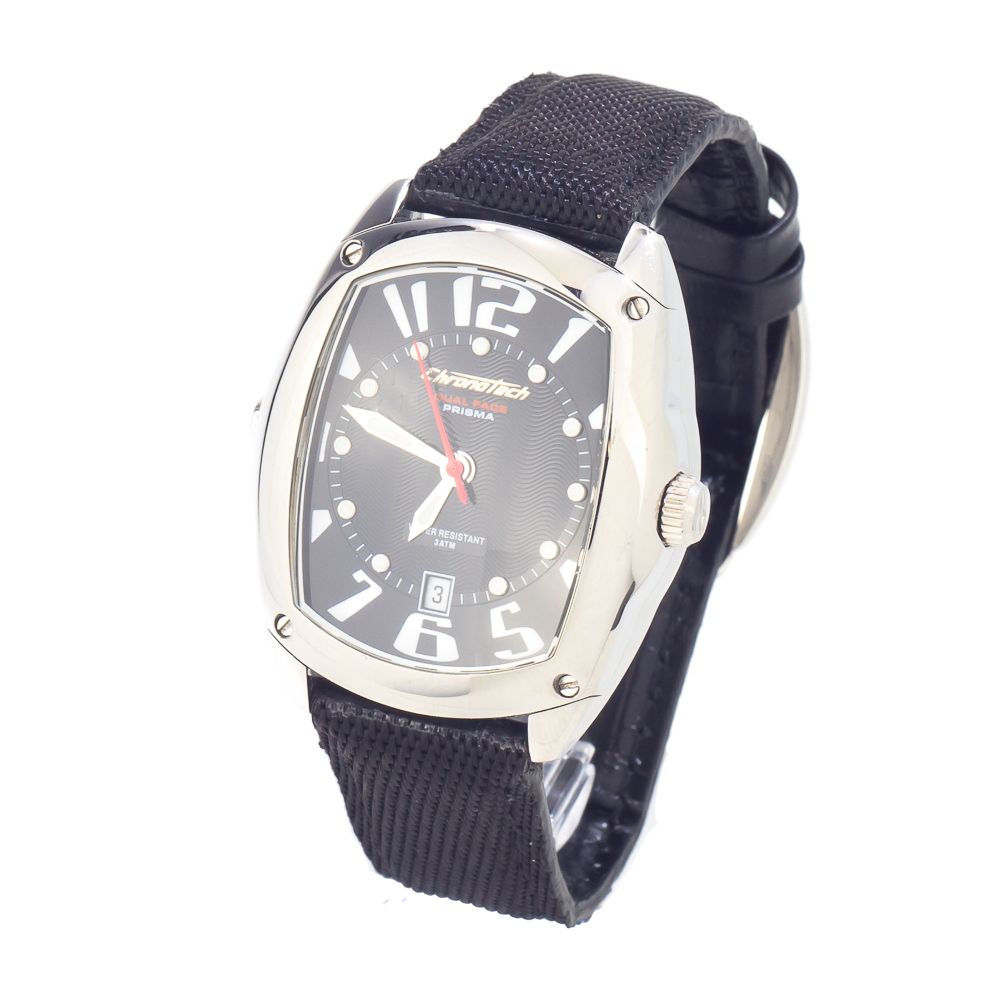 Chronotech Black Leather Dress Watch | Regal Royce