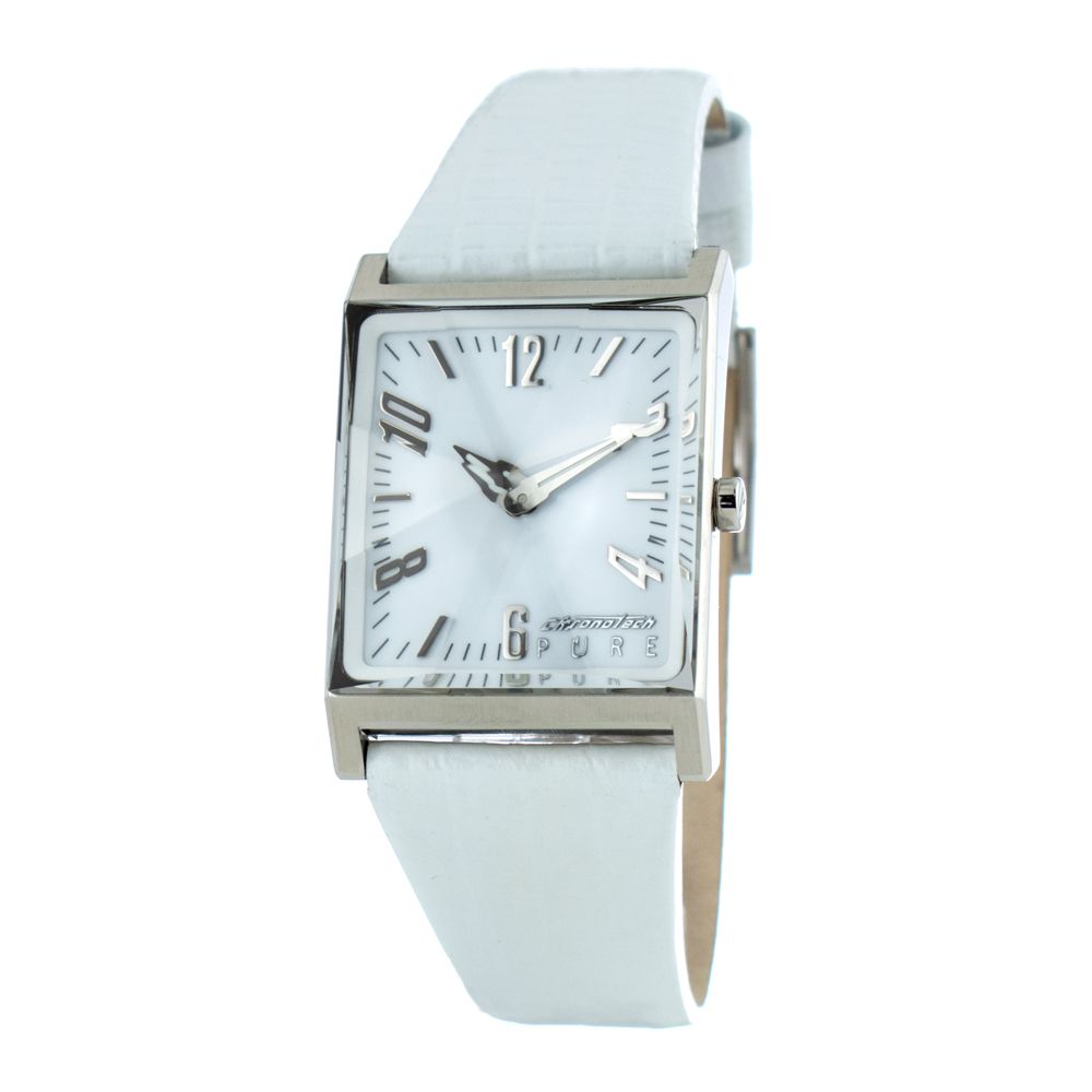 Chronotech White Leather Dress Watch | Regal Royce