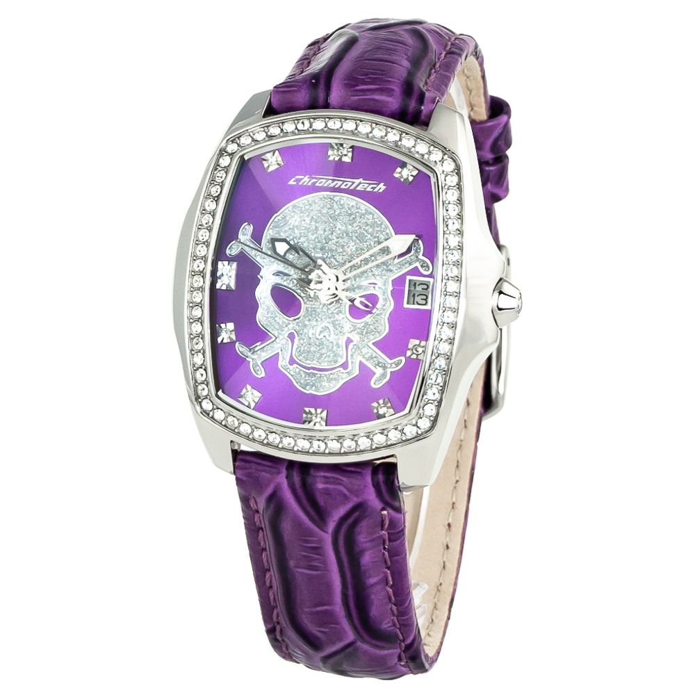 Chronotech Purple Leather Dress Watch | Regal Royce