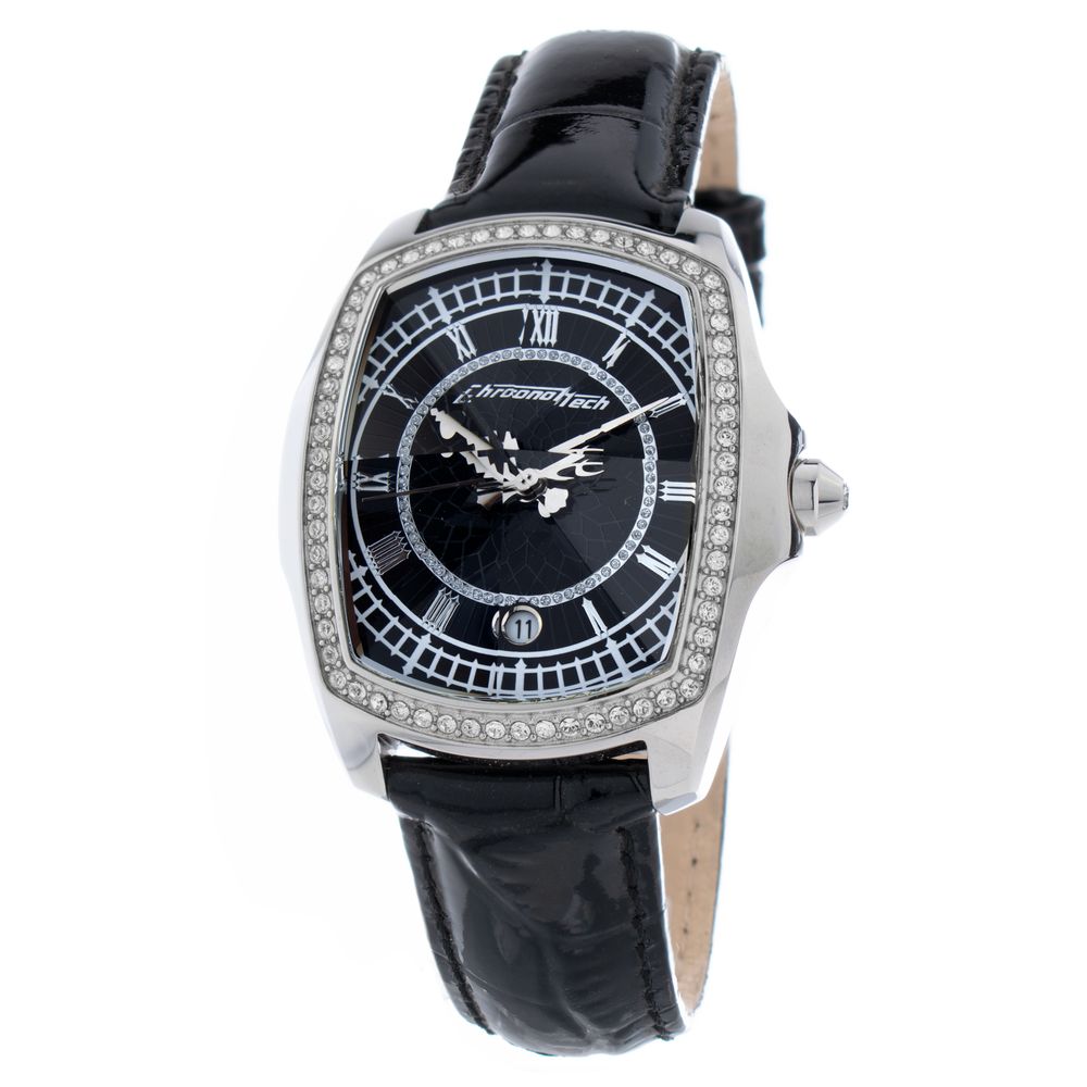 Chronotech Black Leather Dress Watch | Regal Royce