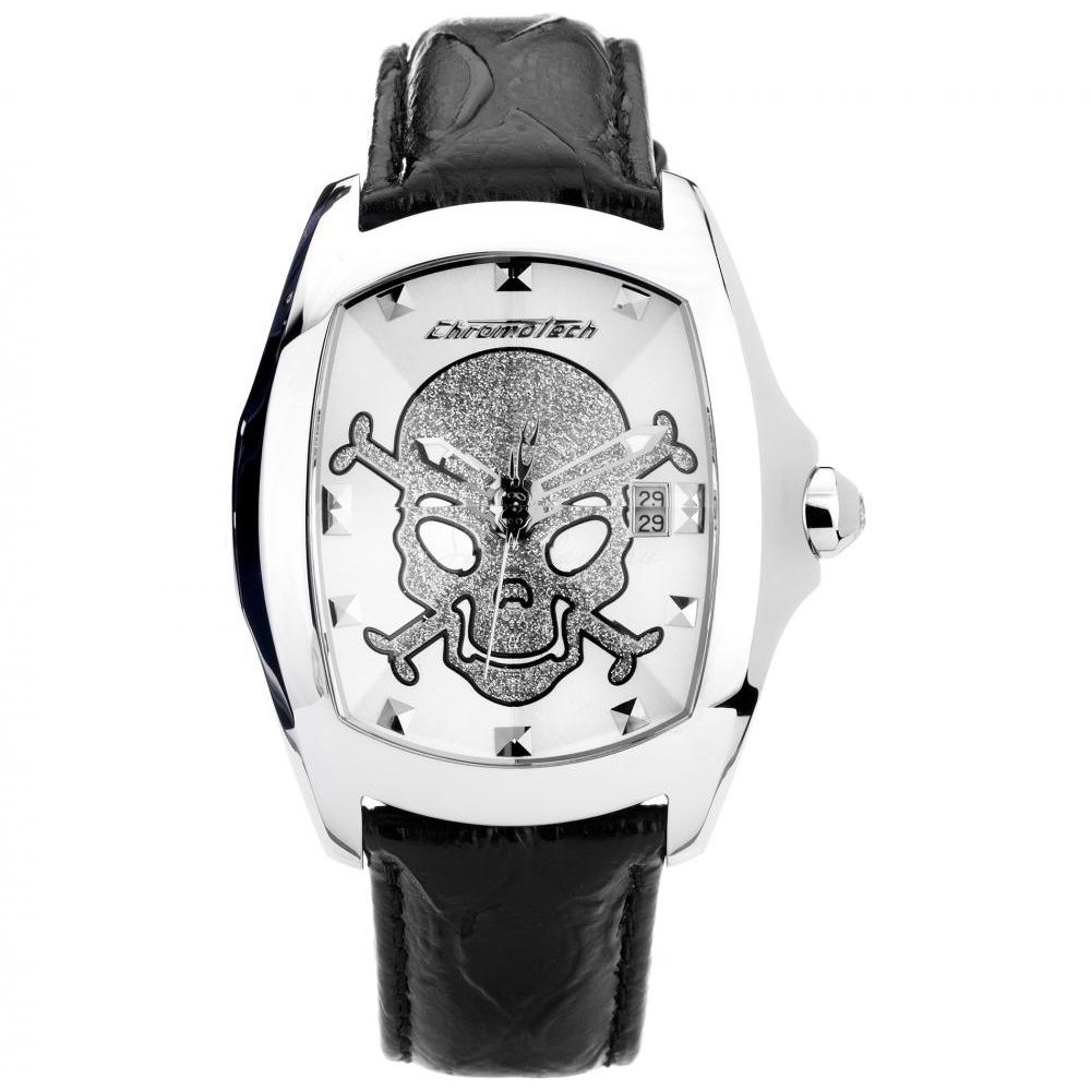 Chronotech Black Leather Dress Watch | Regal Royce