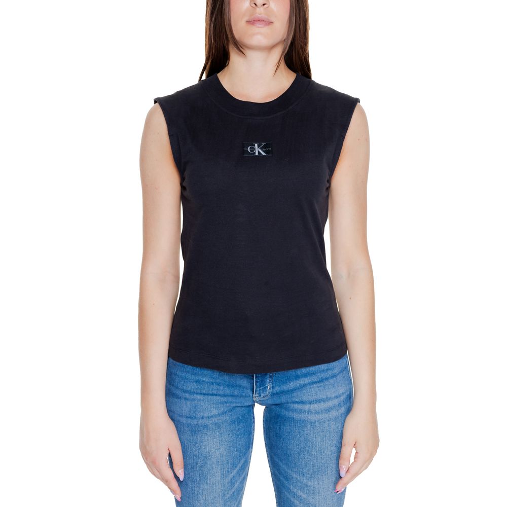 Calvin Klein Jeans Black Cotton T-Shirt | Regal Royce