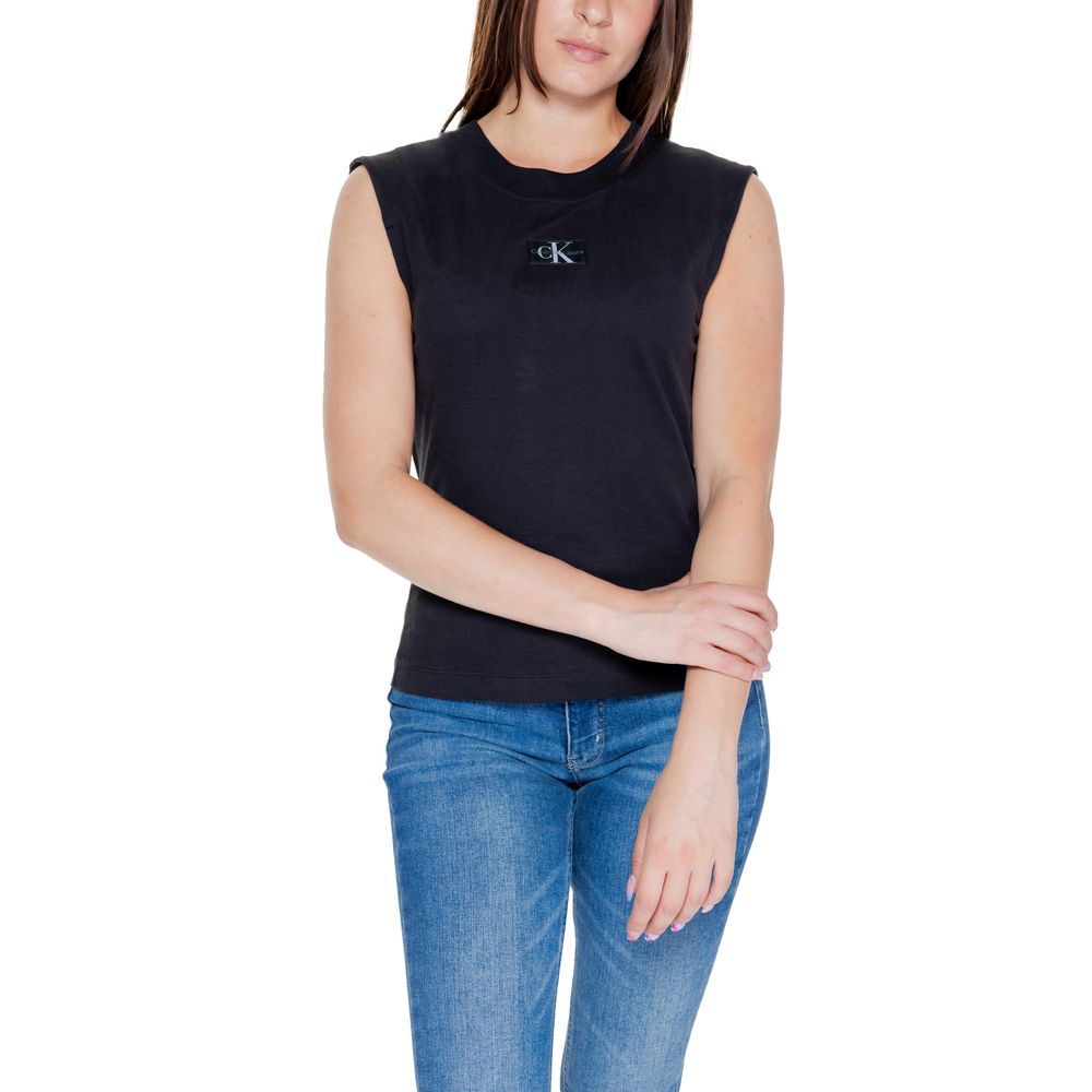 Calvin Klein Jeans Black Cotton T-Shirt | Regal Royce