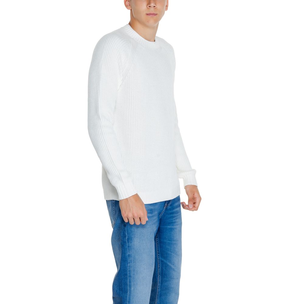 Calvin Klein Jeans White Organic Cotton Sweatshirt | Regal Royce