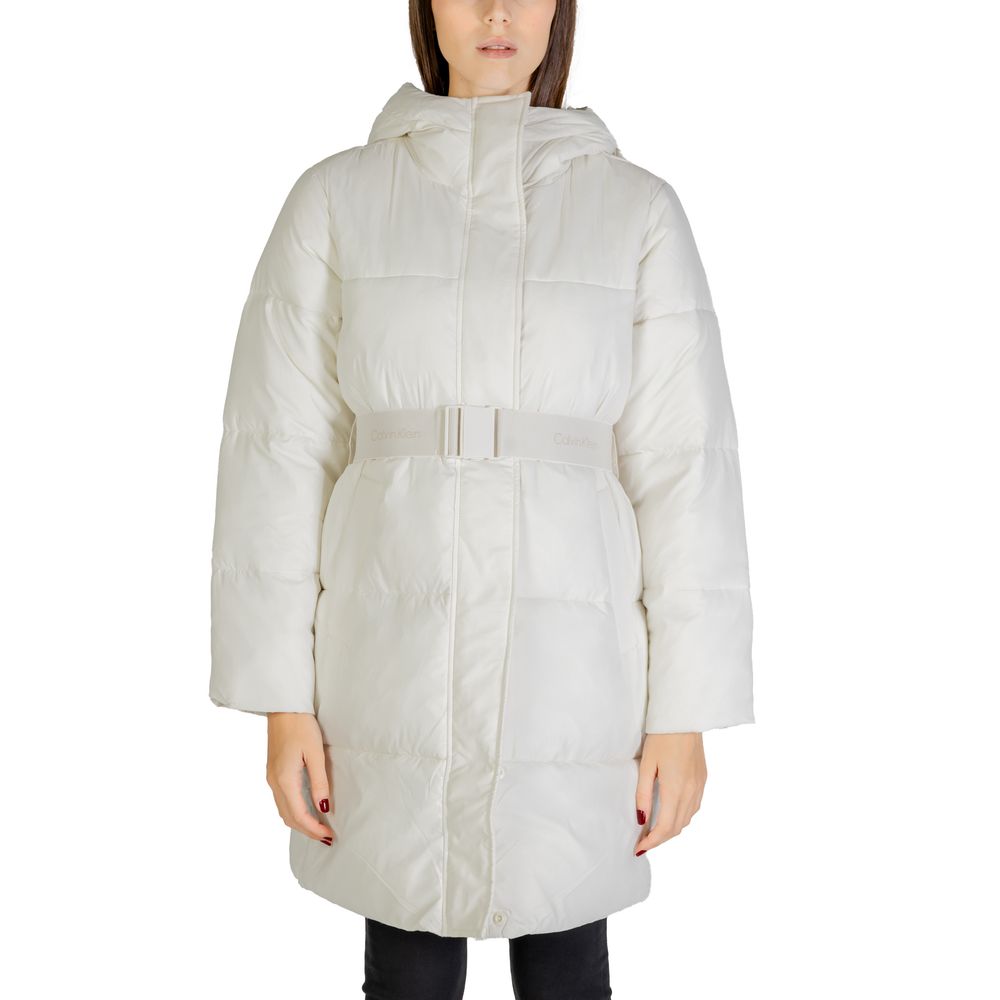 Calvin Klein Jeans Cream Nylon Coat | Regal Royce