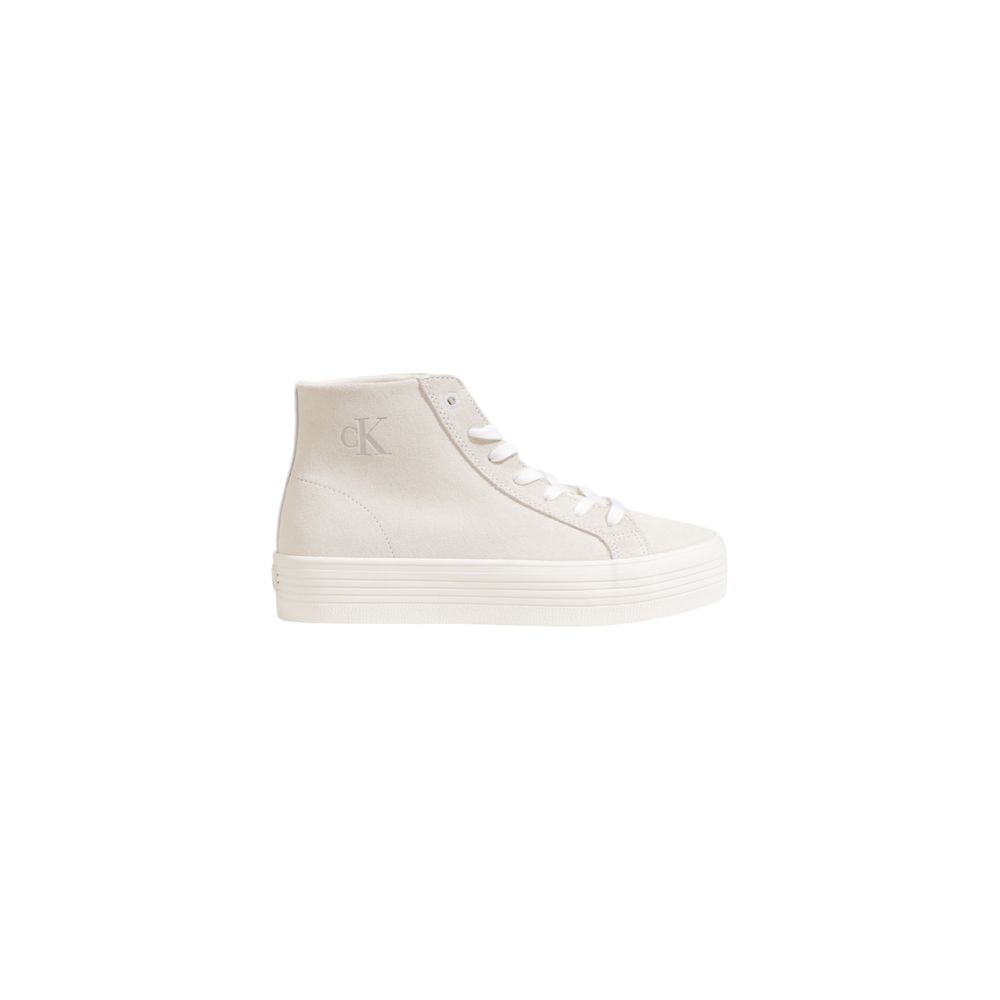 Calvin Klein Jeans Beige Suede Leather Platform Sneakers | Regal Royce