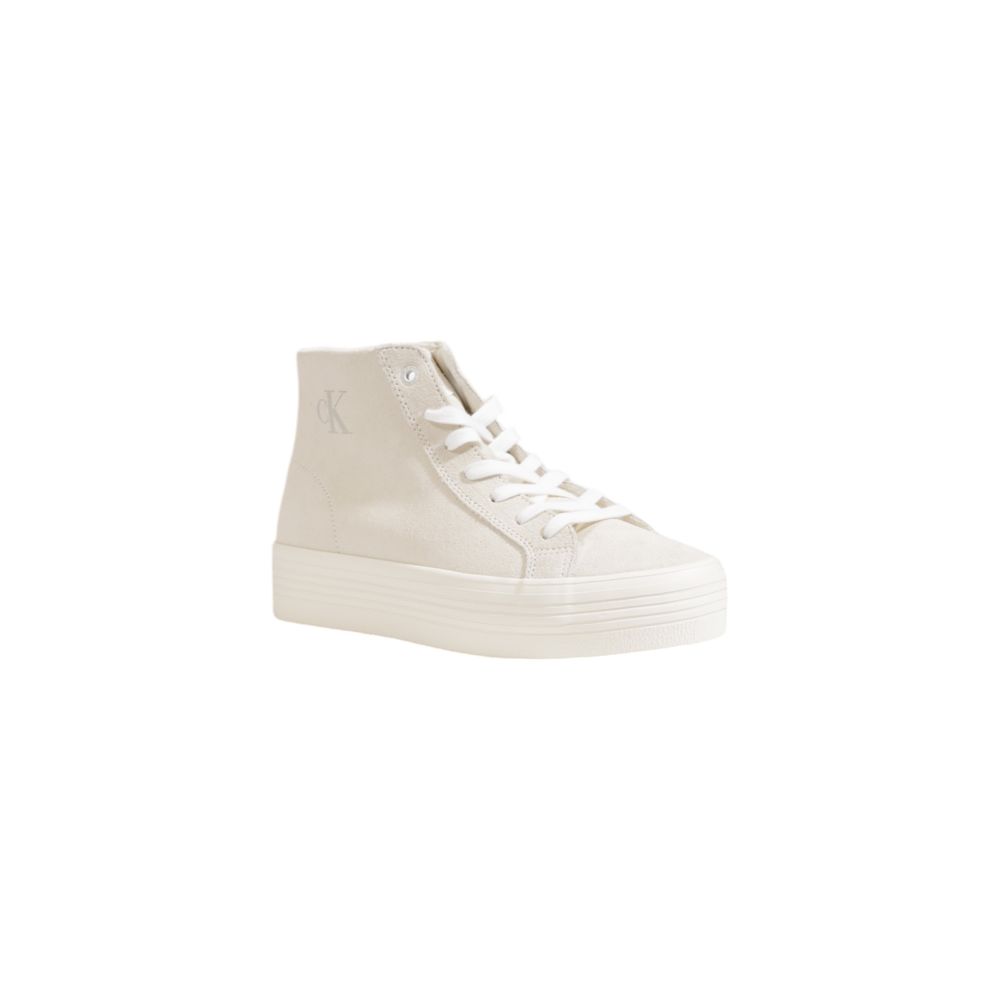 Calvin Klein Jeans Beige Suede Leather Platform Sneakers | Regal Royce