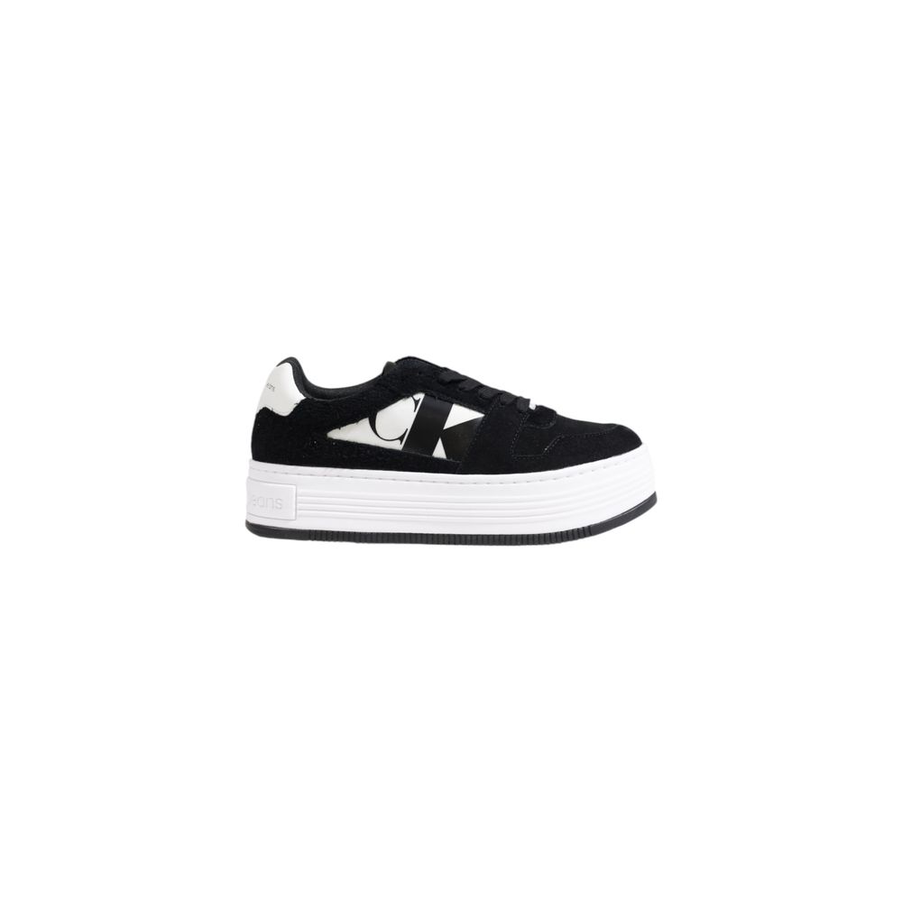 Calvin Klein Jeans Black Leather Platform Sneakers | Regal Royce