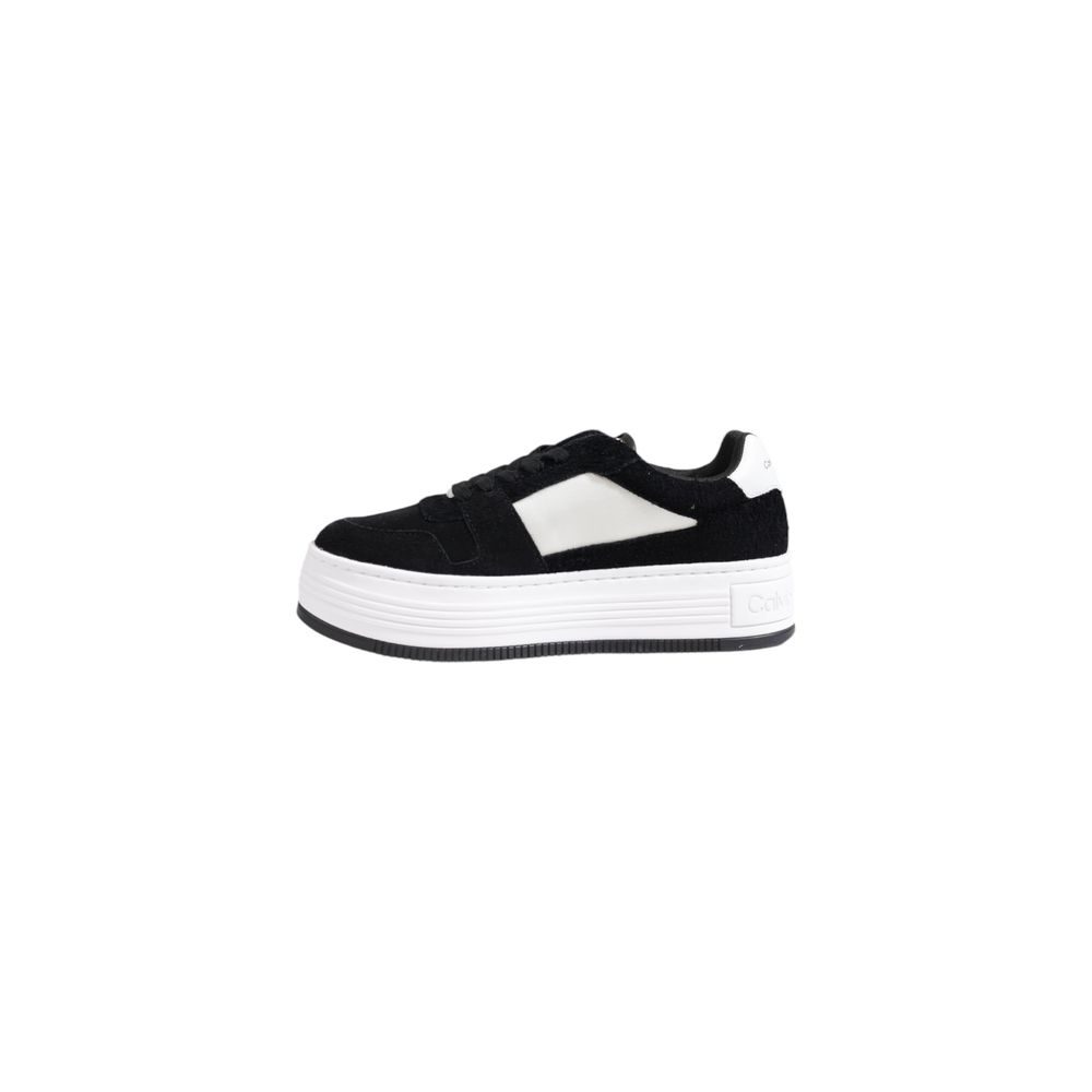 Calvin Klein Jeans Black Leather Platform Sneakers | Regal Royce