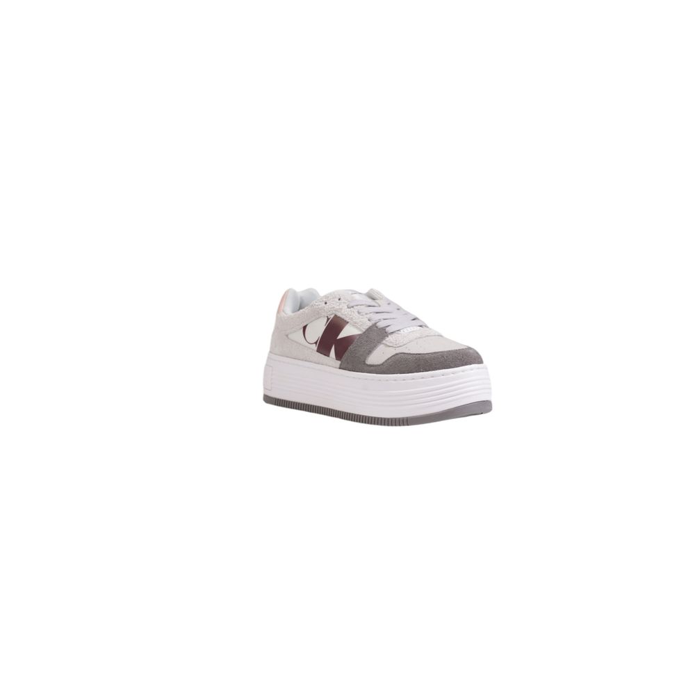 Calvin Klein Jeans Gray Leather Platform Sneakers | Regal Royce