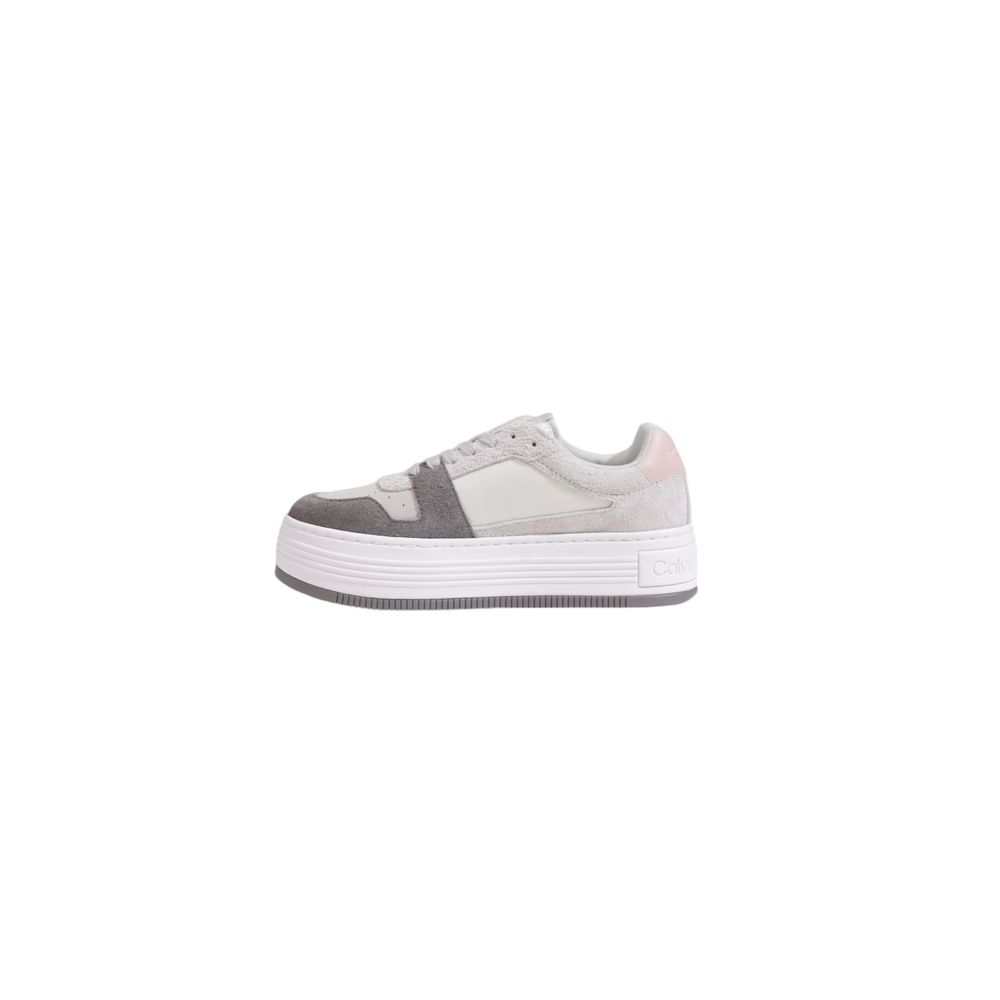 Calvin Klein Jeans Gray Leather Platform Sneakers | Regal Royce