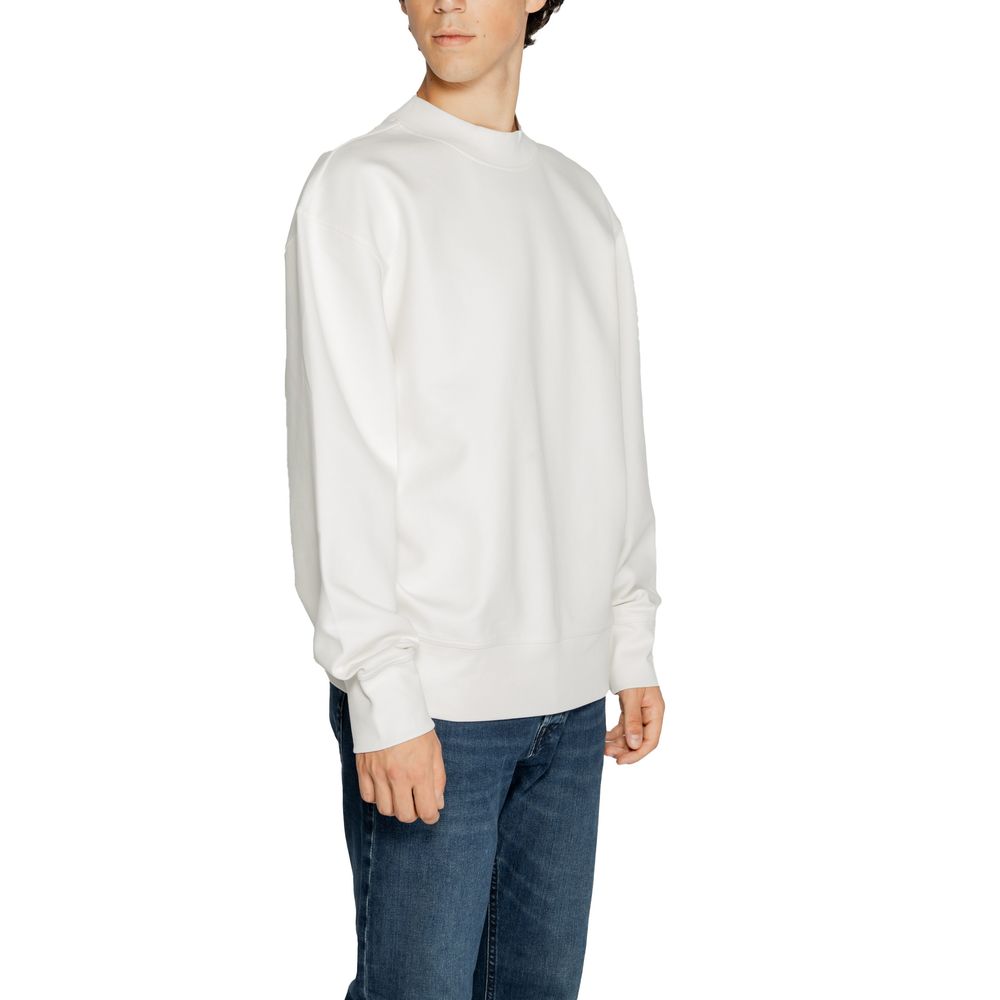 Calvin Klein Jeans White Recycled Cotton Sweatshirt | Regal Royce