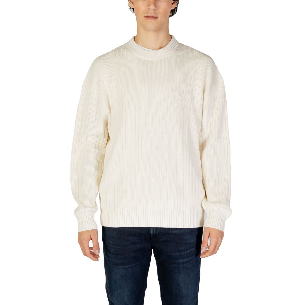 Calvin Klein Jeans Cream Cotton Sweatshirt | Regal Royce