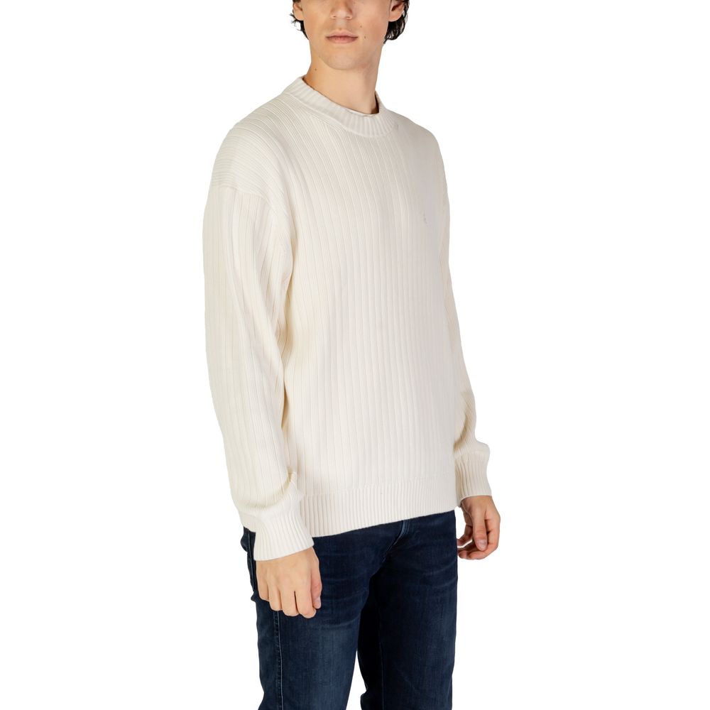 Calvin Klein Jeans Cream Cotton Sweatshirt | Regal Royce