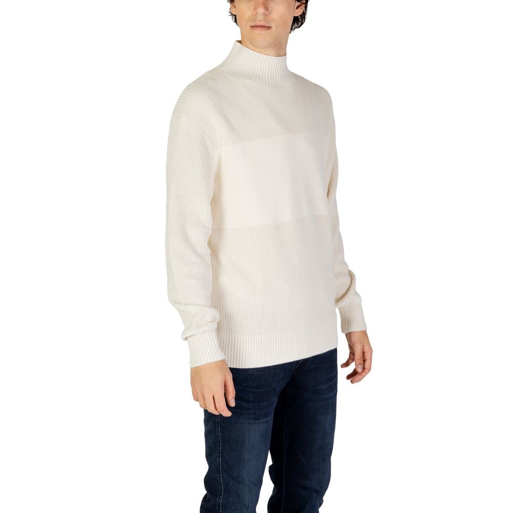 Calvin Klein Jeans Cream Cotton Sweatshirt