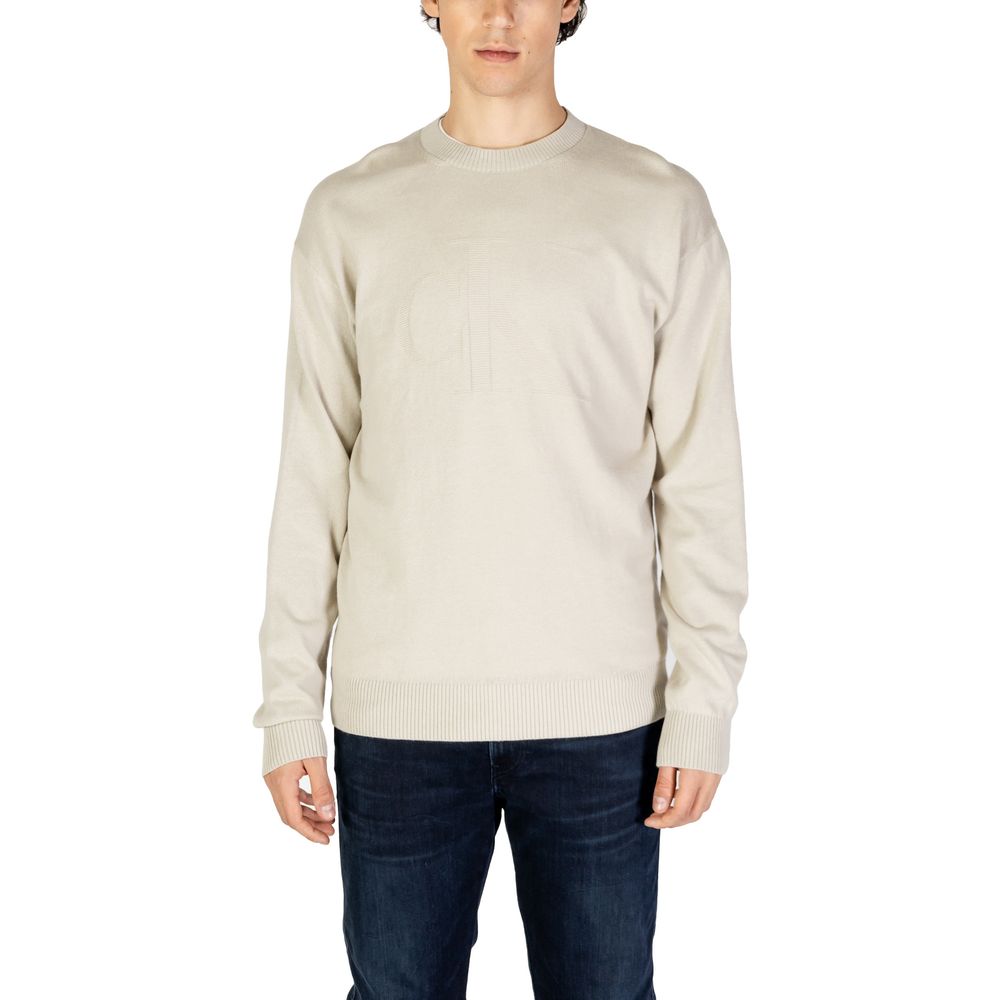 Calvin Klein Jeans Beige Organic Cotton Sweatshirt | Regal Royce