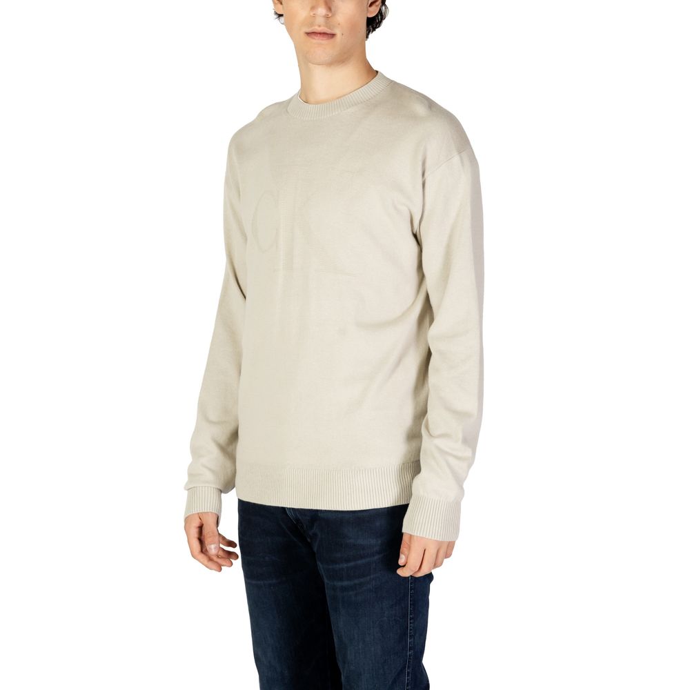 Calvin Klein Jeans Beige Organic Cotton Sweatshirt | Regal Royce