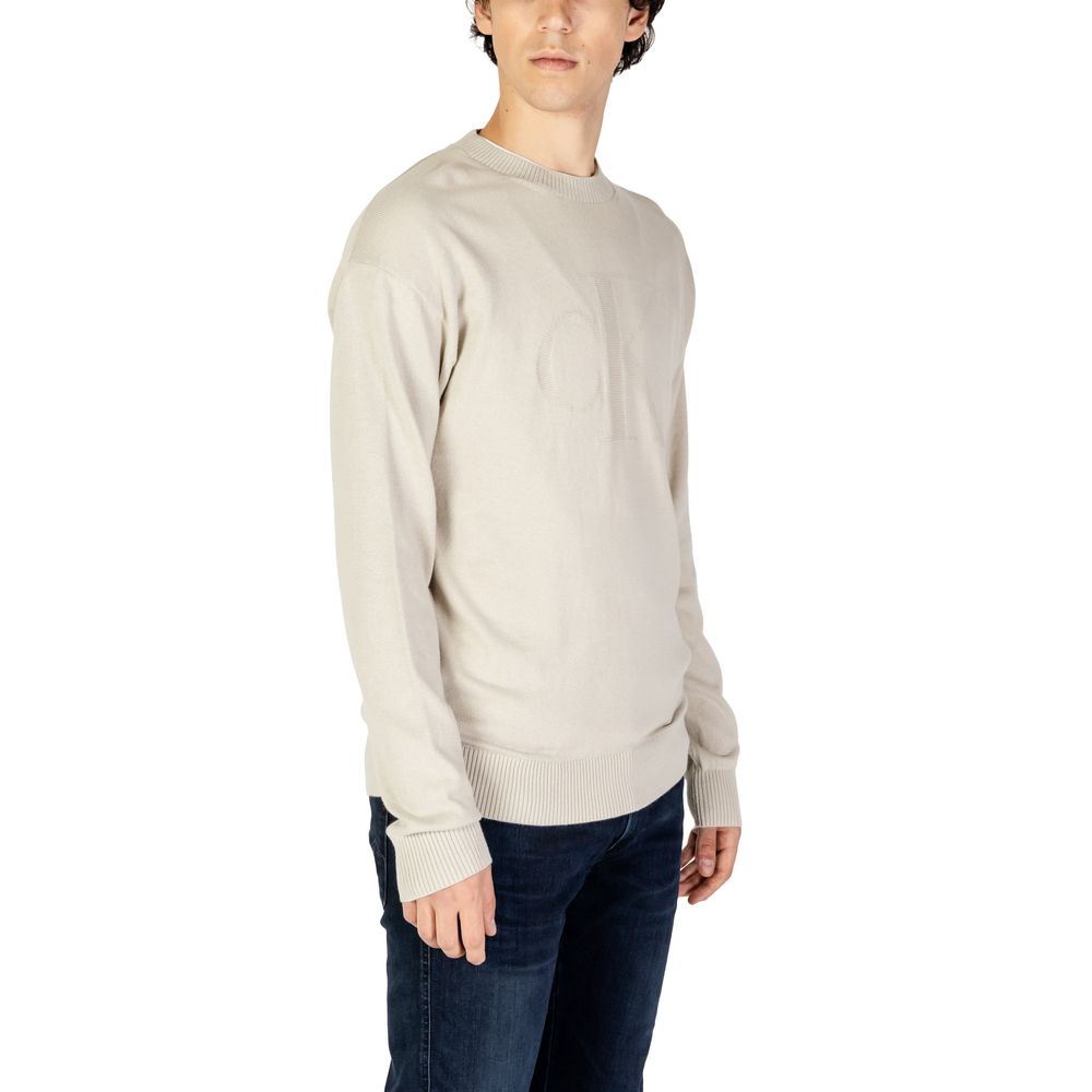 Calvin Klein Jeans Beige Organic Cotton Sweatshirt | Regal Royce