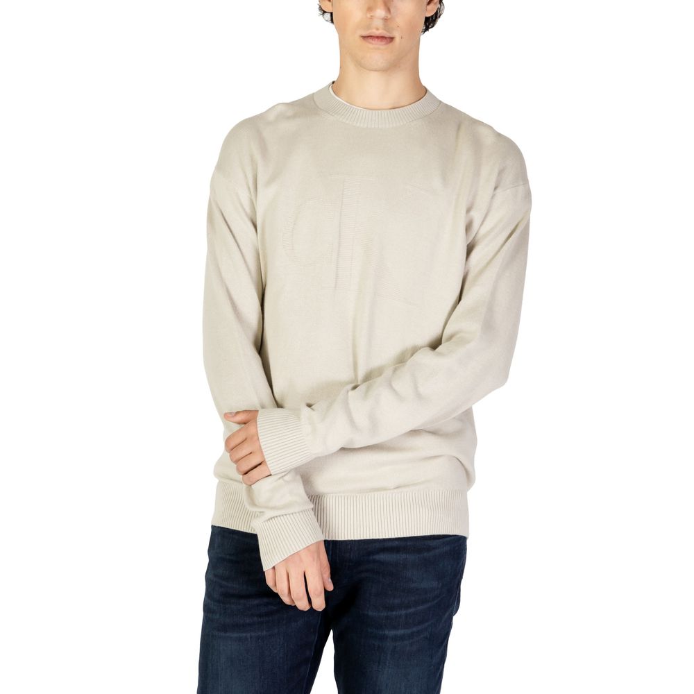 Calvin Klein Jeans Beige Organic Cotton Sweatshirt | Regal Royce