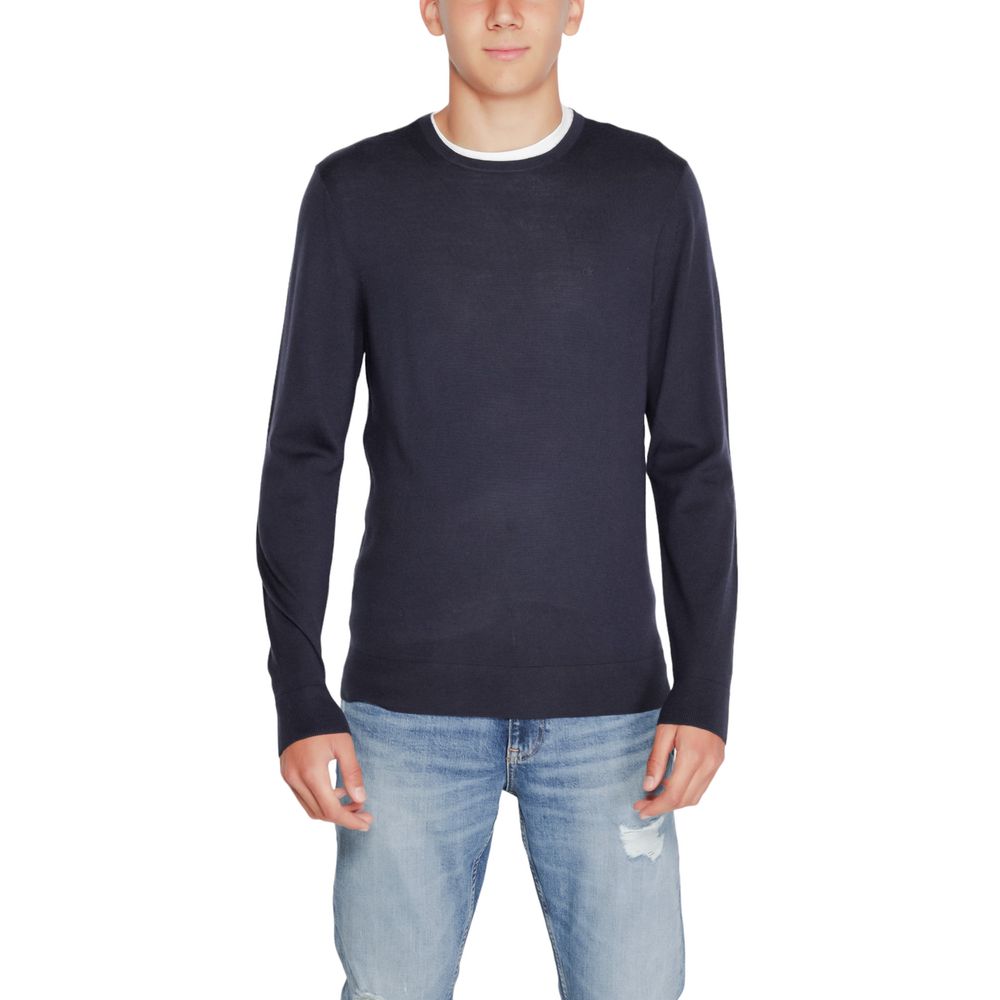 Calvin Klein Blue Recycled Wool Sweatshirt | Regal Royce