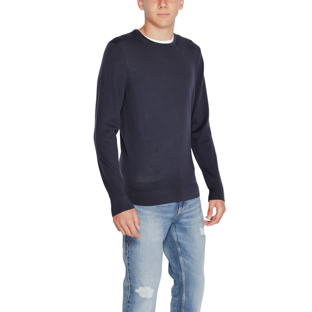 Calvin Klein Blue Recycled Wool Sweatshirt | Regal Royce