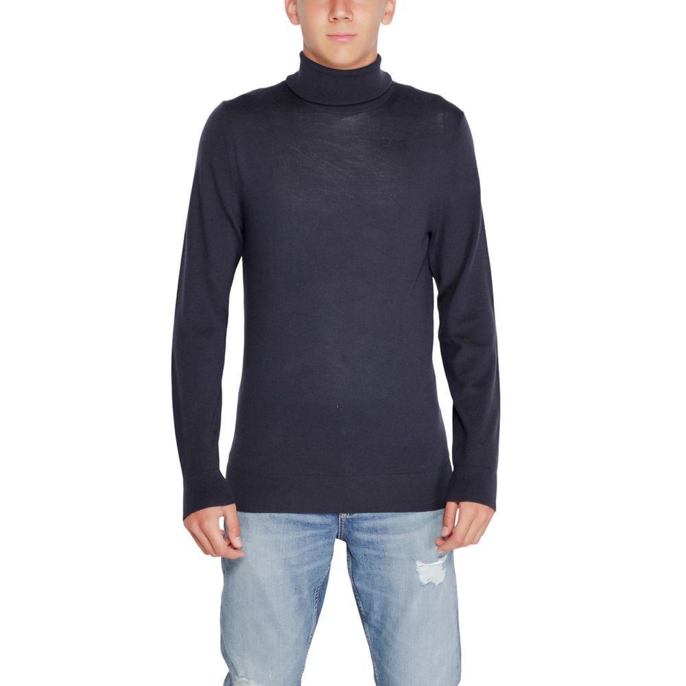 Calvin Klein Blue Wool Turtleneck | Regal Royce