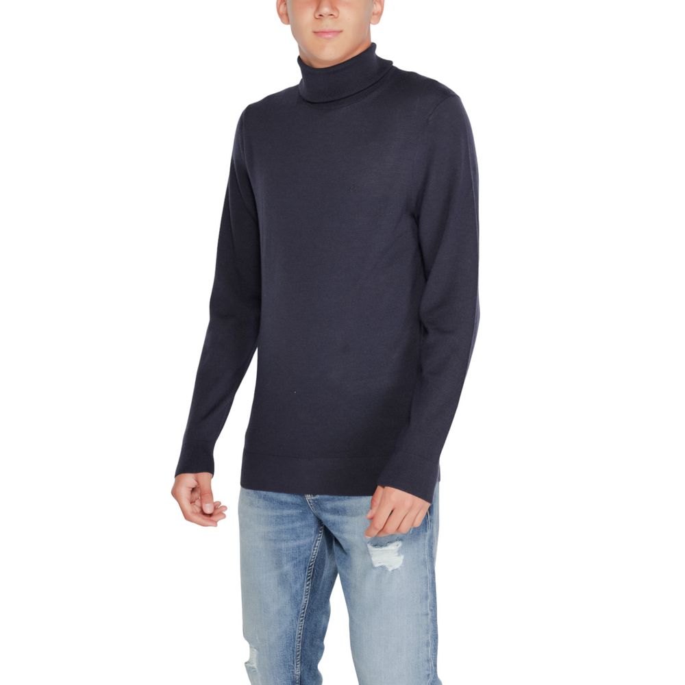 Calvin Klein Blue Wool Turtleneck | Regal Royce