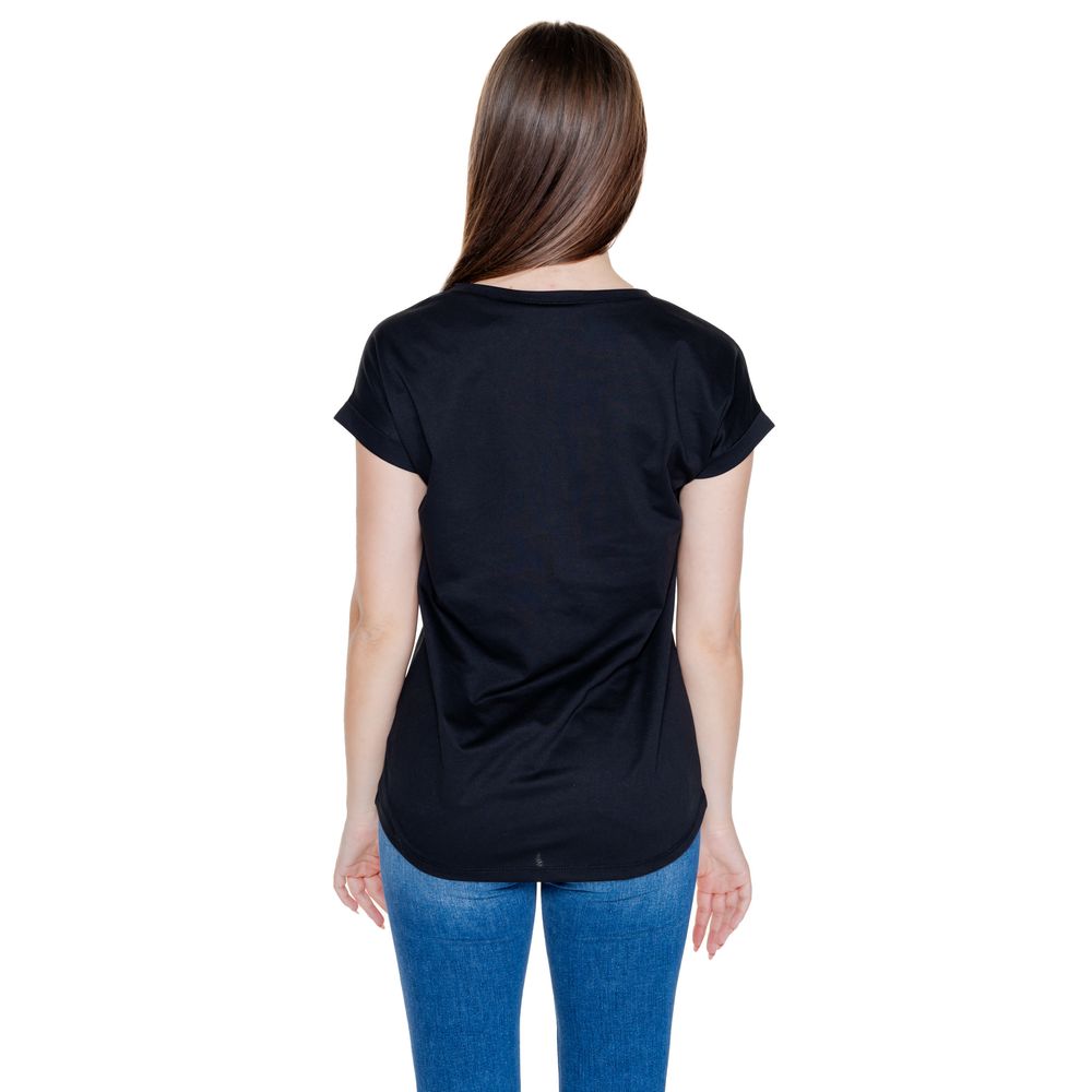 Vila Clothes Black Cotton T-Shirt | Regal Royce