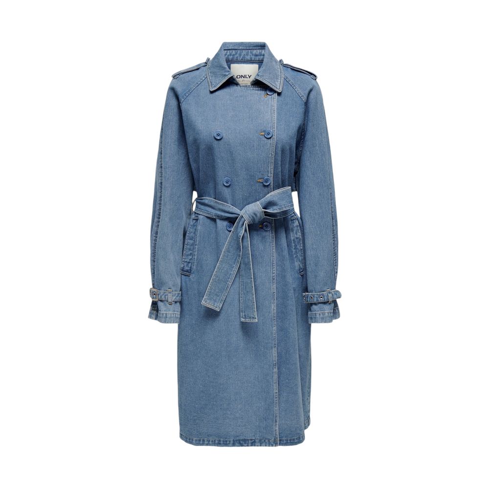 Only Blue Cotton Trench Coat