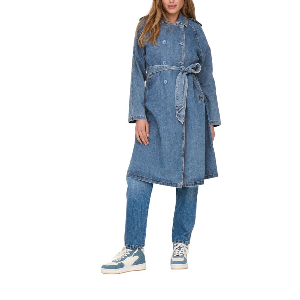 Only Blue Cotton Trench Coat | Regal Royce